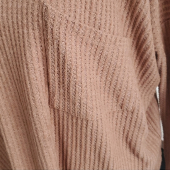 Waffle Texture Oversized Top - Picture 2 of 6